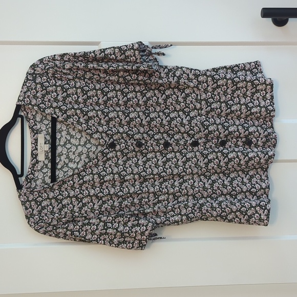 Floral Peplum Top by Loft (Size 12) - Picture 1 of 5